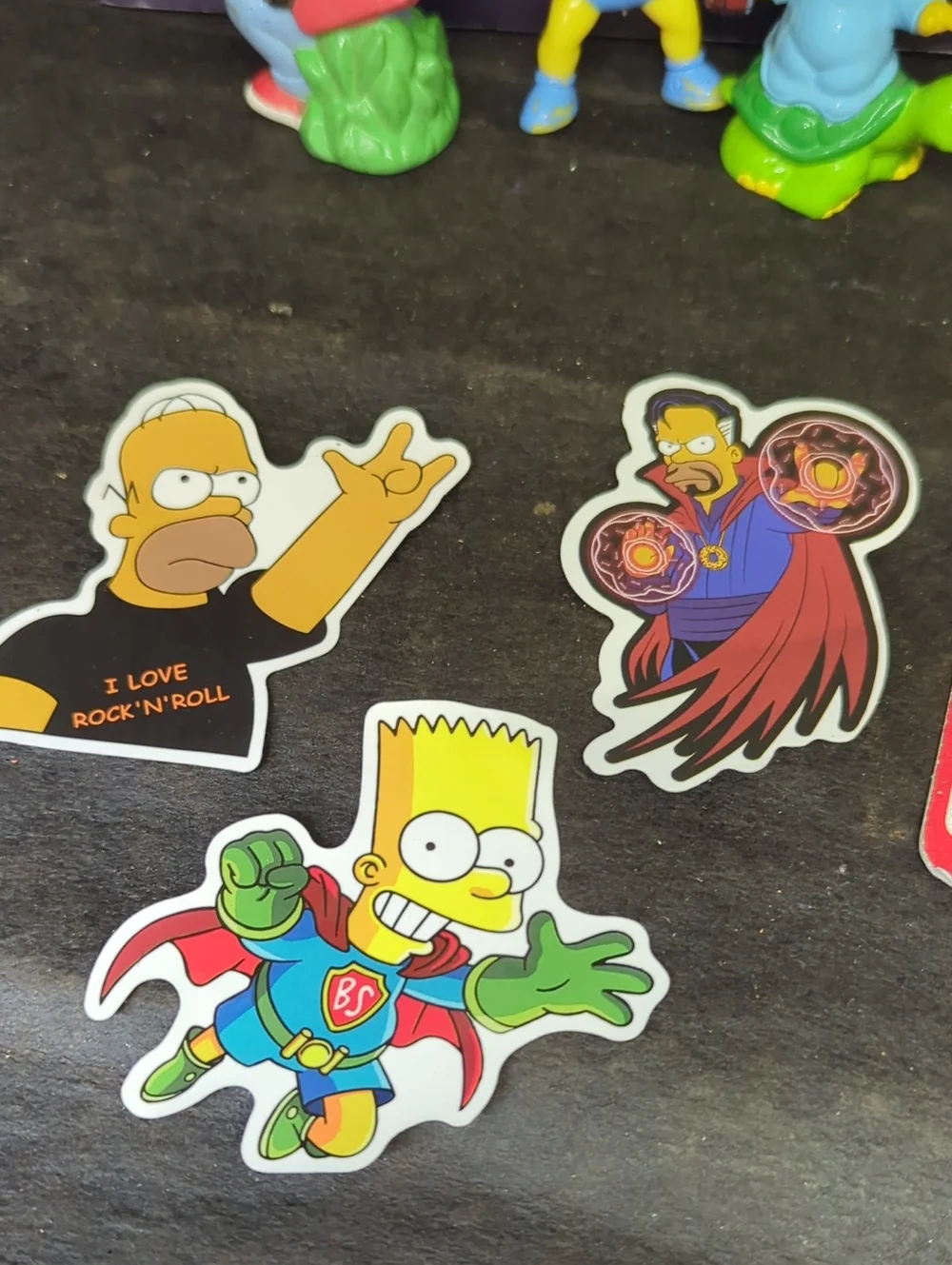Simpsons Comics Supernova,1990‎ Simpsons Plush Bart, Maggie, stickers, minis